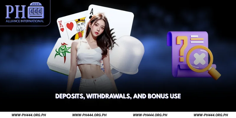 Deposits, Withdrawals, and Bonus Use