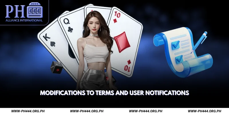 Modifications to Terms and User Notifications